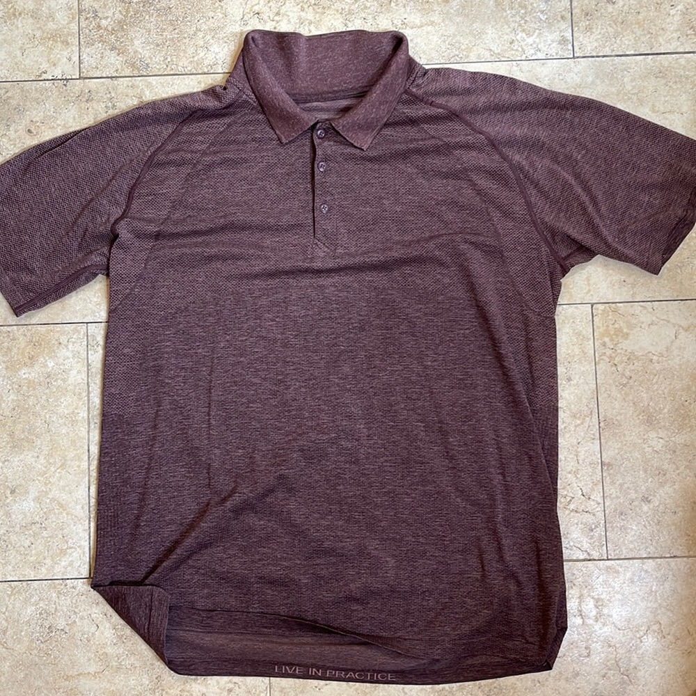 Maroon Metal Vent Tech Polo Shirt 2.0 XXL Lululemon